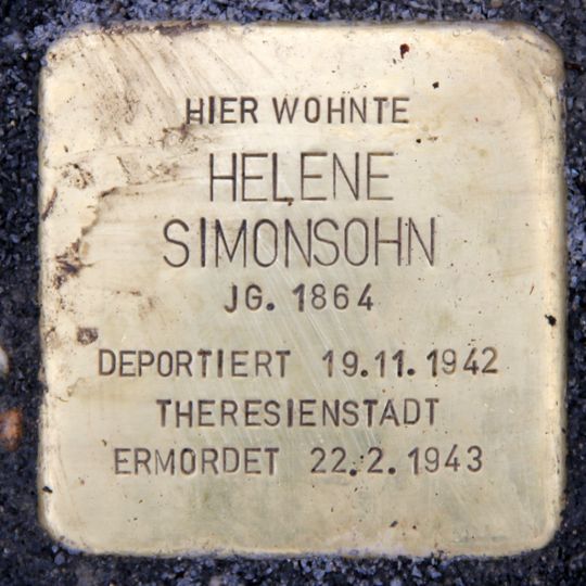 Stolperstein en memoria de Helene Simonsohn