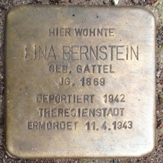 Stolperstein en memoria de Lina Bernstein