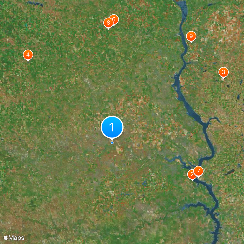 Réserve indienne de Standing Rock Carte