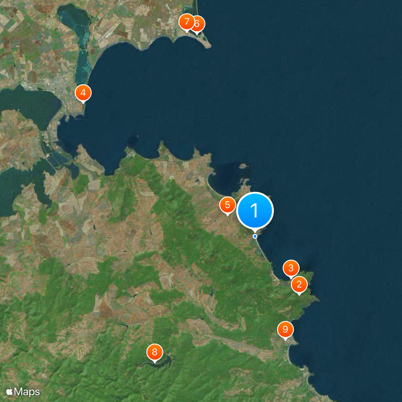 Bułgarskie wybrzeże Morza Czarnego Mapa