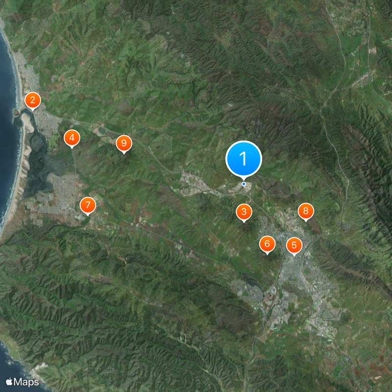 California Men's Colony Map