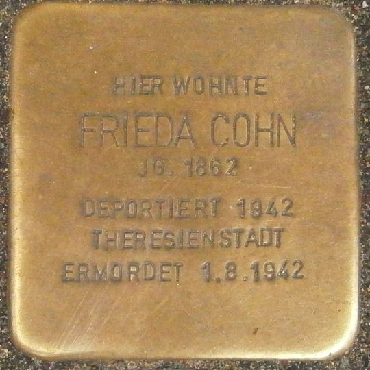 Stolperstein en memoria de Frieda Cohn