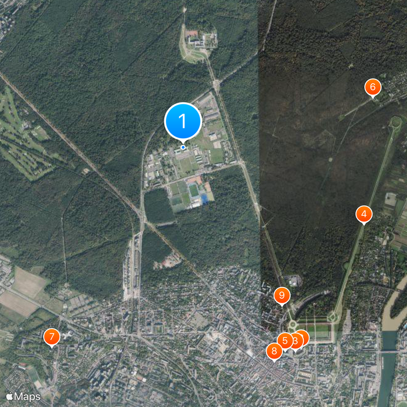 Camp des Loges Karte