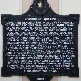 Church of Quiapo historical marker