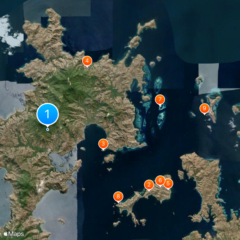 Komodo Island Map