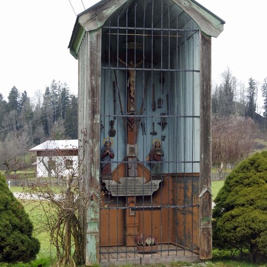 Bildstock mit Kruzifix und arma Christi