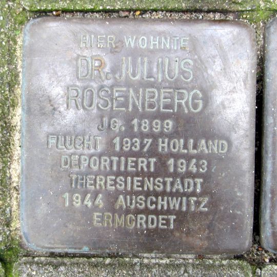 Stolperstein en memoria de Julius Rosenberg