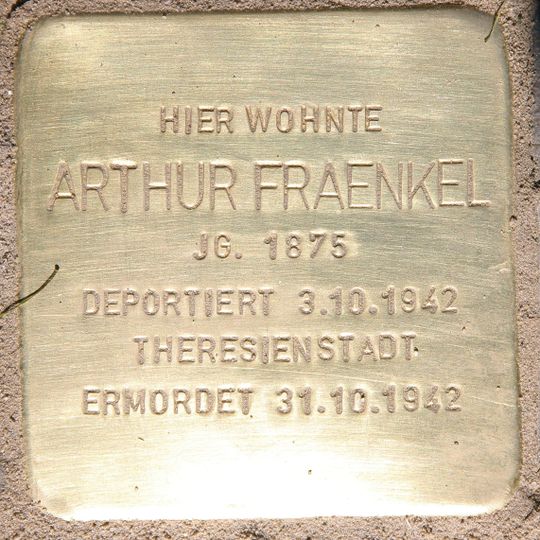 Stolperstein em memória de Arthur Fraenkel