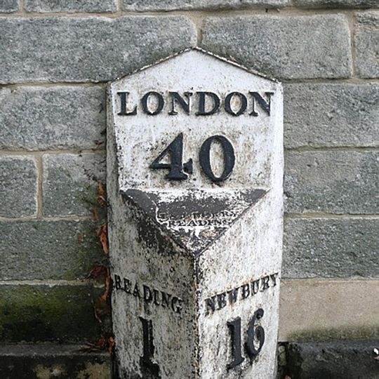 Mile Post Approximately 50 Metres South West Of Water Tower