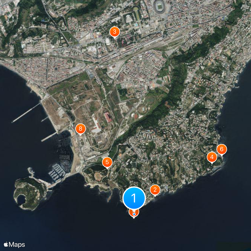 Gaiola Island Map