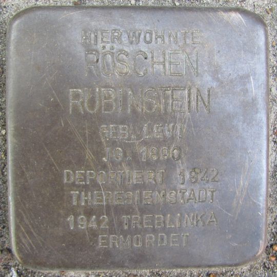 Stolperstein für Röschen Rubinstein