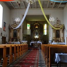 Nave of Saint Nicholas church in Szaradowo