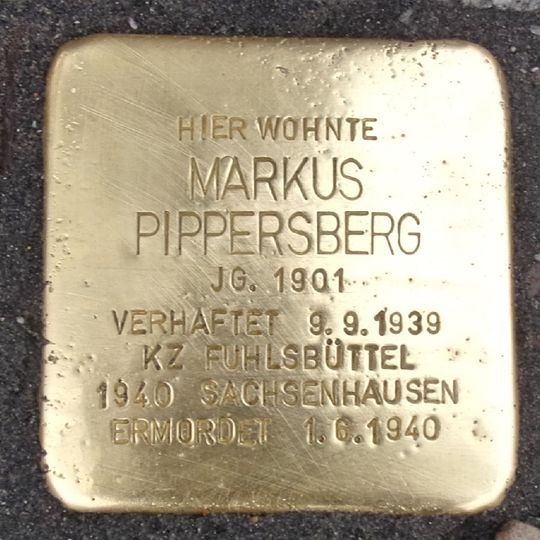 Stolperstein en memoria de Markus Pippersberg