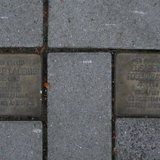 Stolperstein dedicated to Rudolf Ladewig