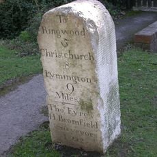 Milestone Opposite Entrance To Burley Manor Hotel