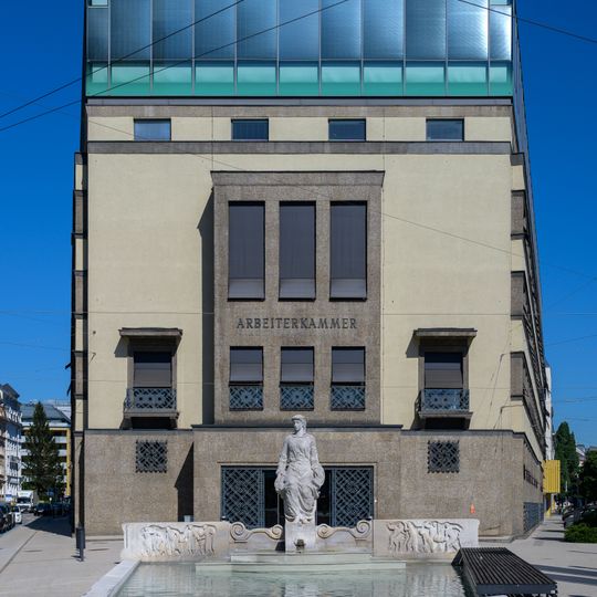 Arbeiterkammer und Brunnen
