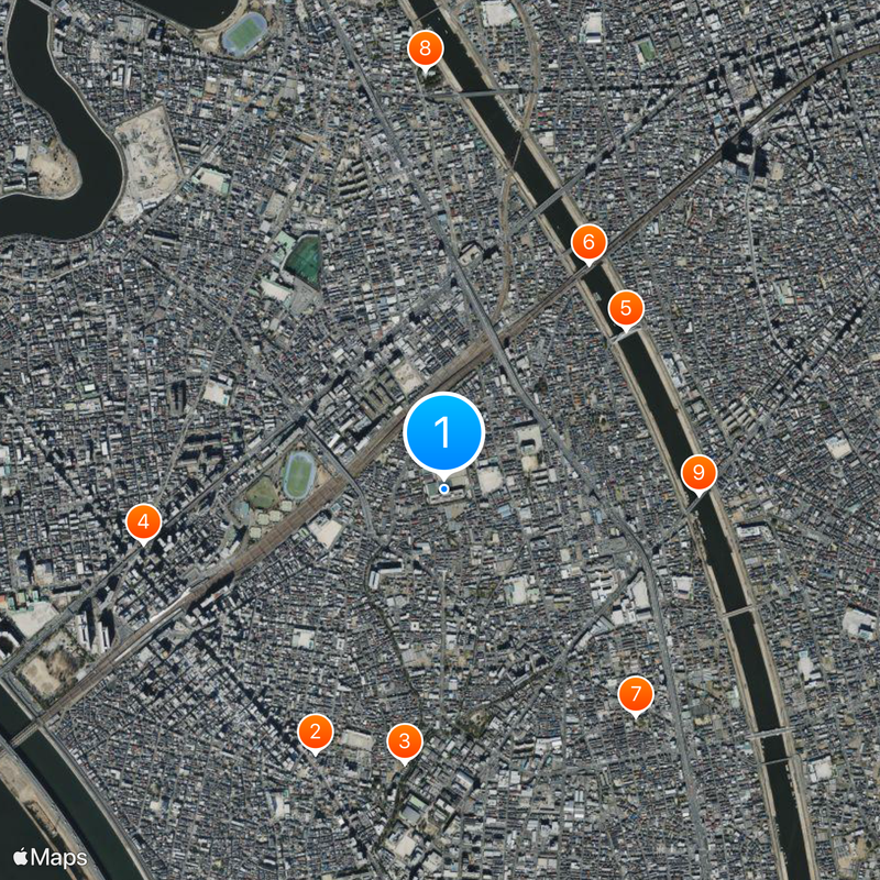 Tokyo Metropolitan Koiwa Senior High School Map