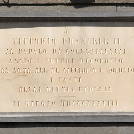 Lapide a Vittorio Emanuele II