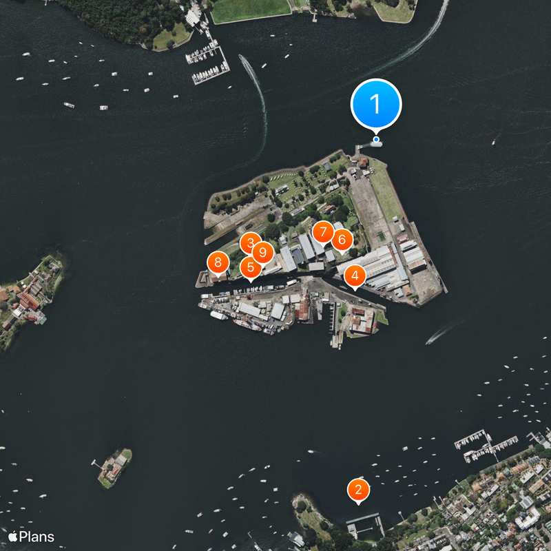 Cockatoo Island Karte