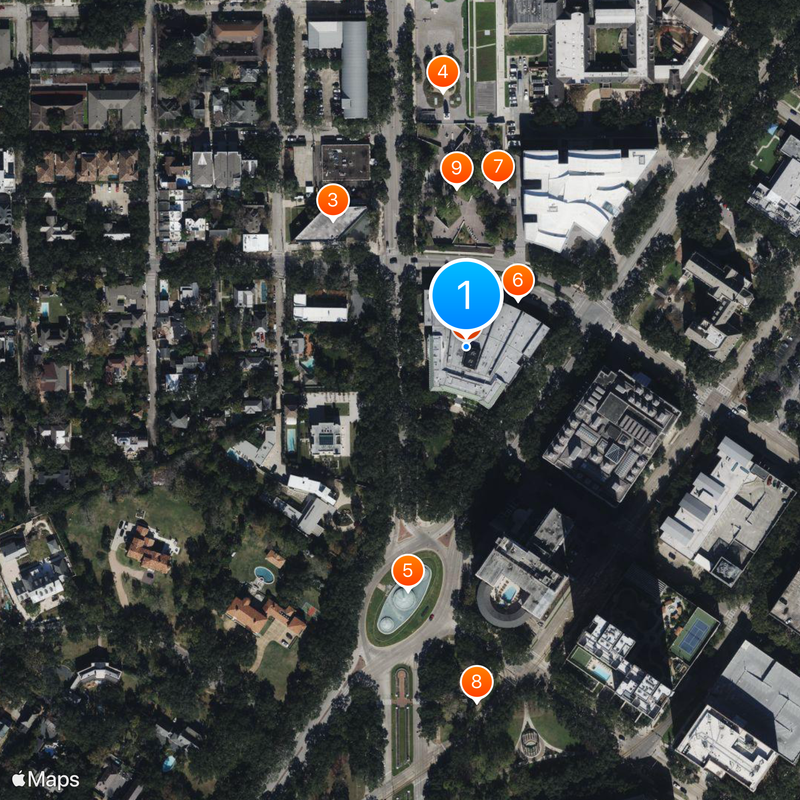 Museum of Fine Arts, Houston Mapa