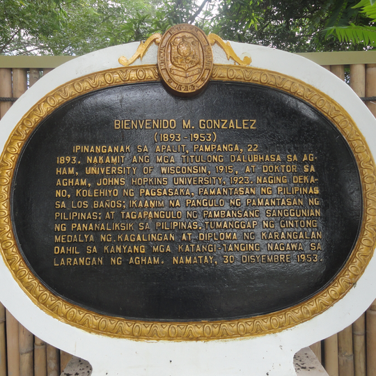 Bienvenido M. Gonzalez historical marker