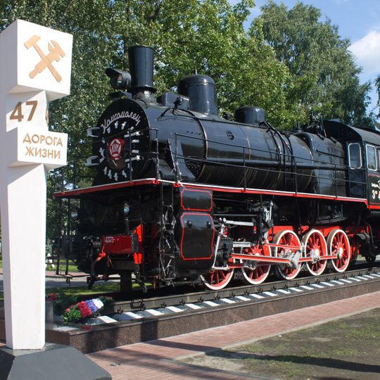 Soviet locomotive Эш-4375 at Ladozhskoye ozero station