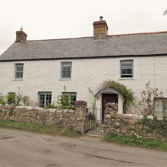 Downcross Farmhouse including front garden walls