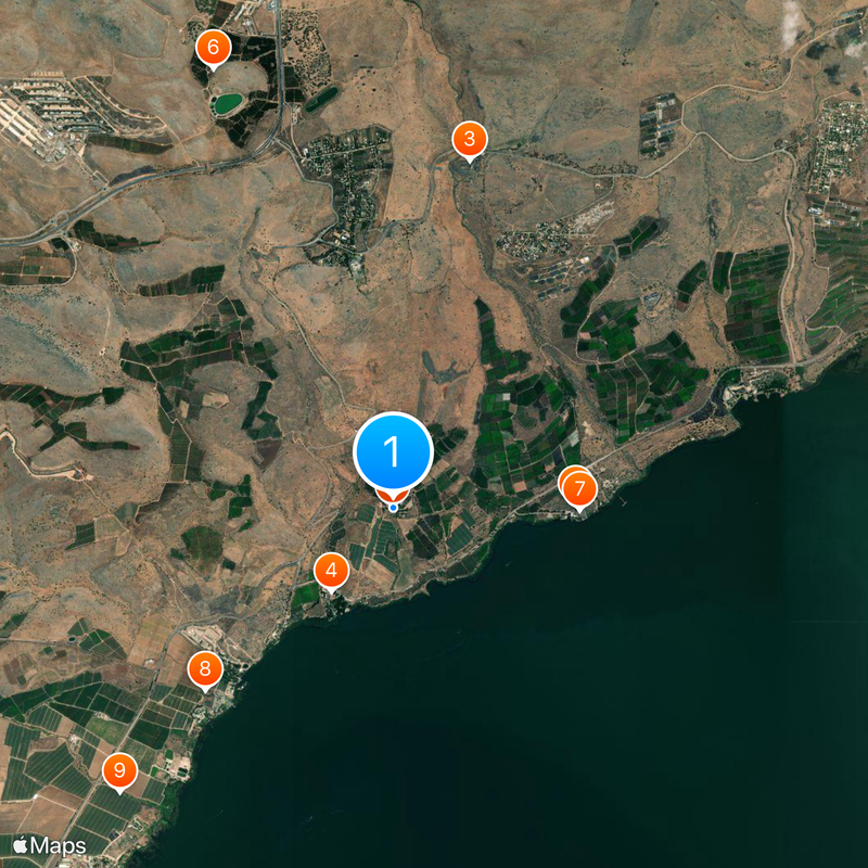 Mount of Beatitudes Map