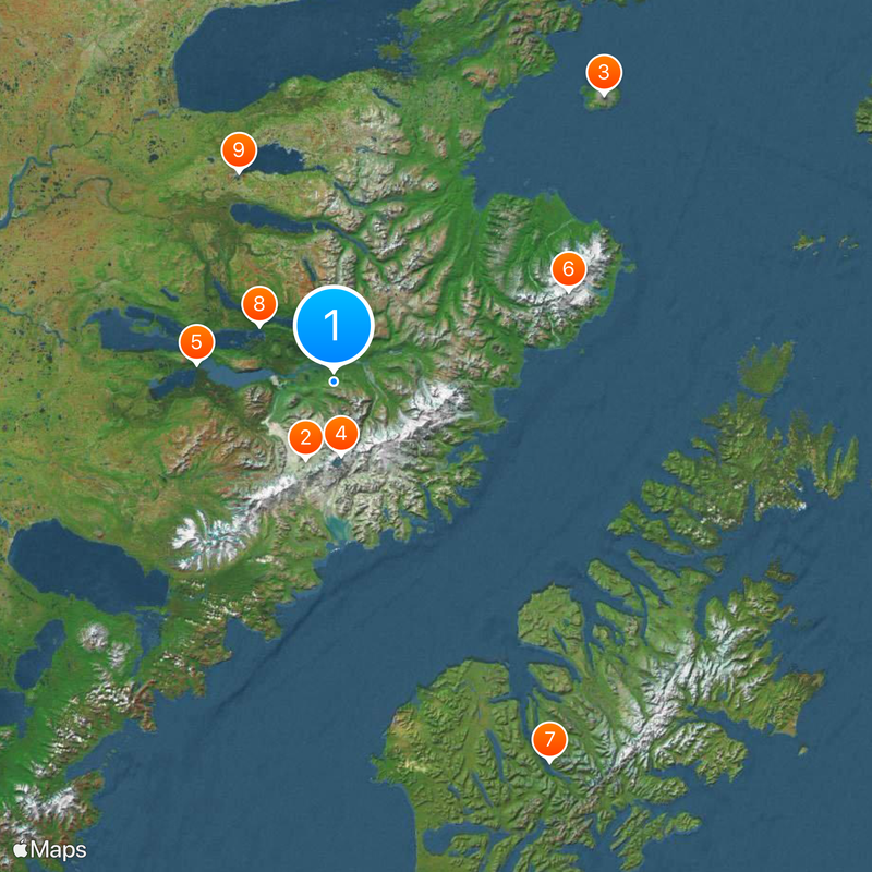 Parque nacional y reserva Katmai Mapa