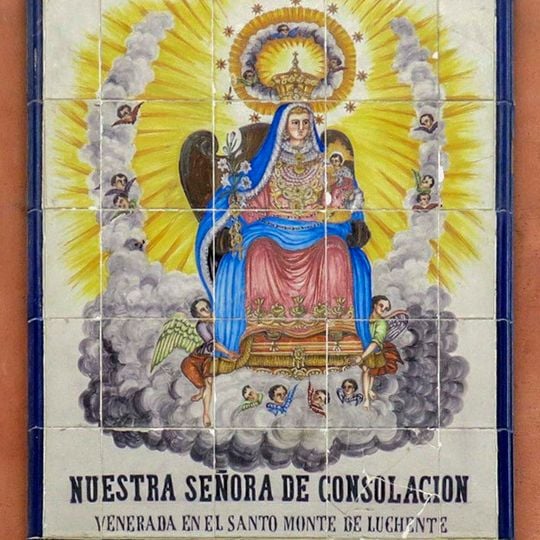 Ceramic panel of Our Lady of Consolation at 23 Nou del Convent street, Algemesí