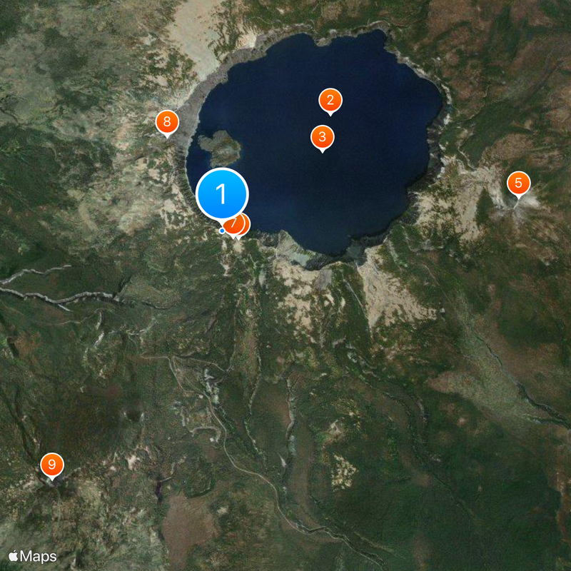 Crater Lake National Park Map