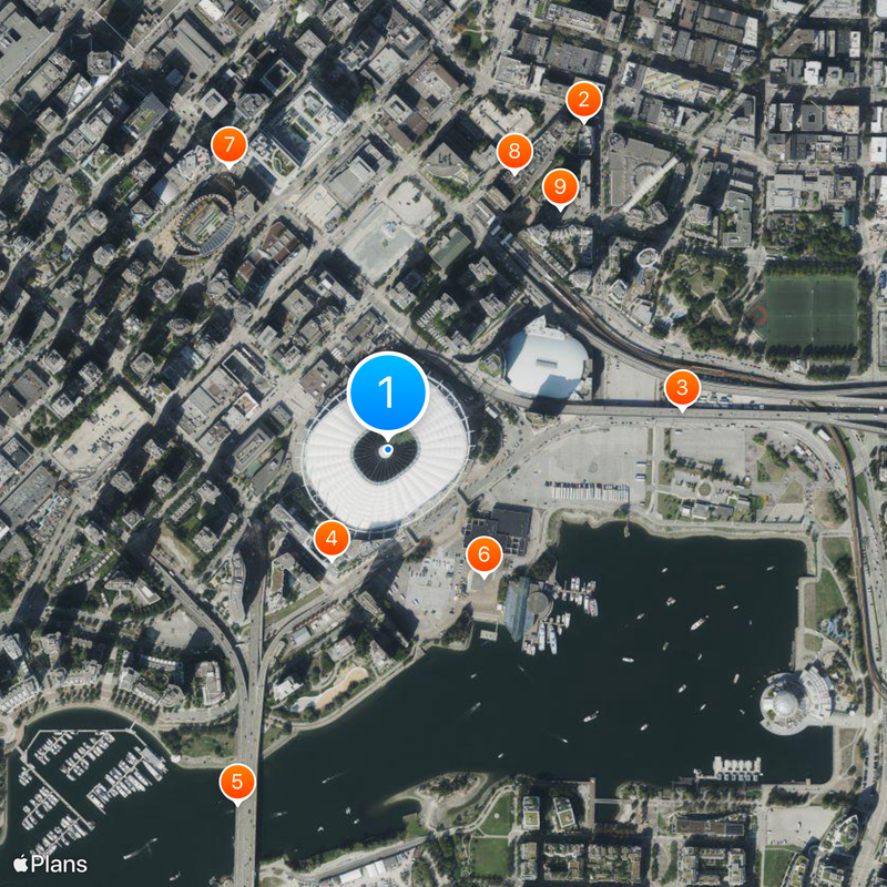 BC Place Stadium Mapa