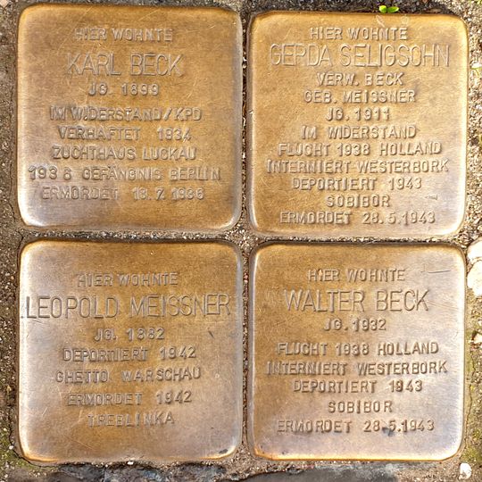 Stolperstein dedicated to Gerda Seligsohn