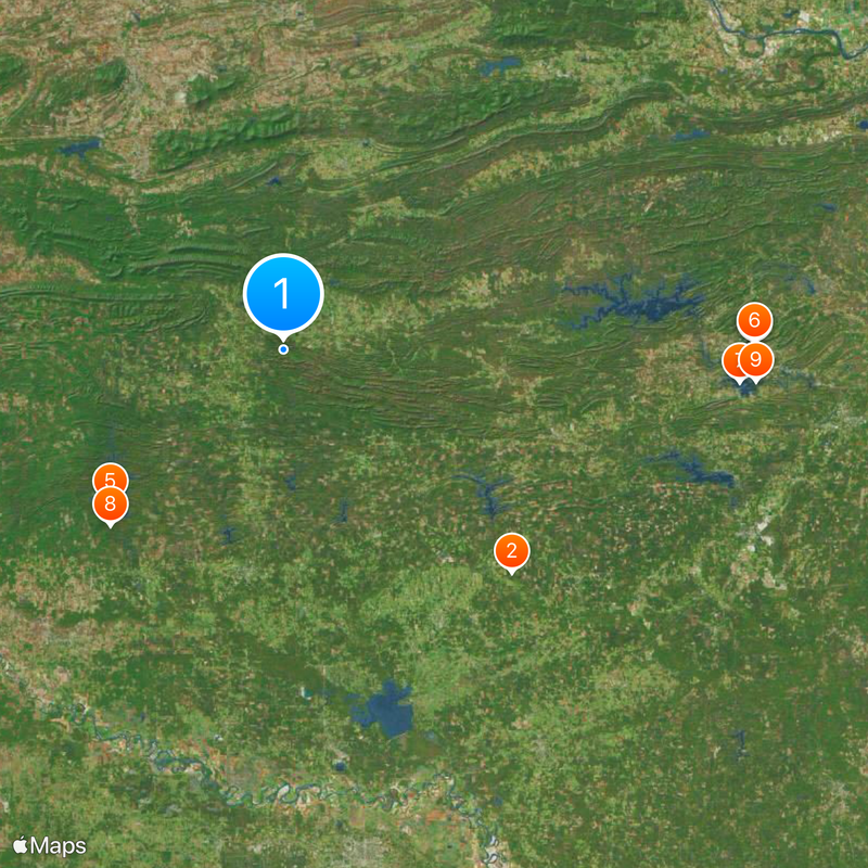 Ouachita National Forest Mappa