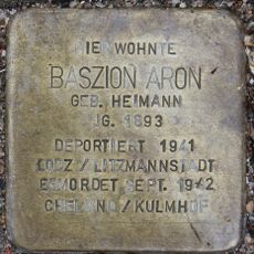 Stolperstein en memoria de Baszion Aron