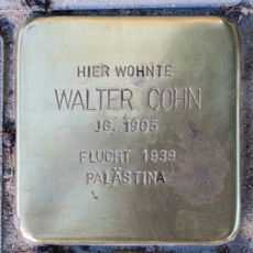 Stolperstein dedicated to Walter Cohn