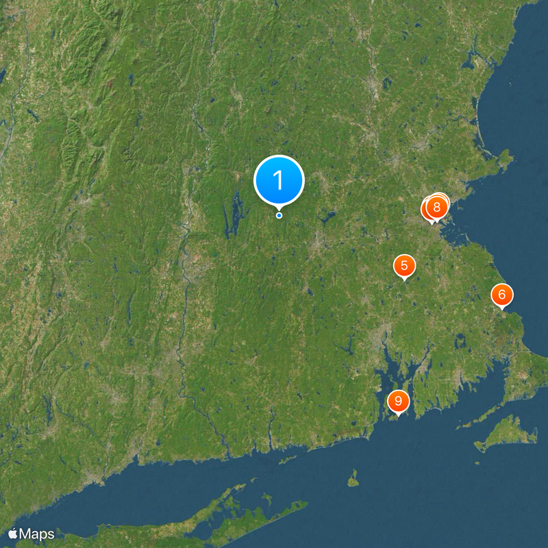 Massachusetts Mapa