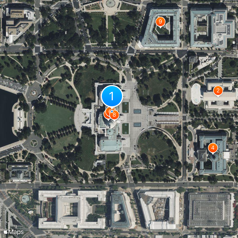 United States Capitol dome Mappa