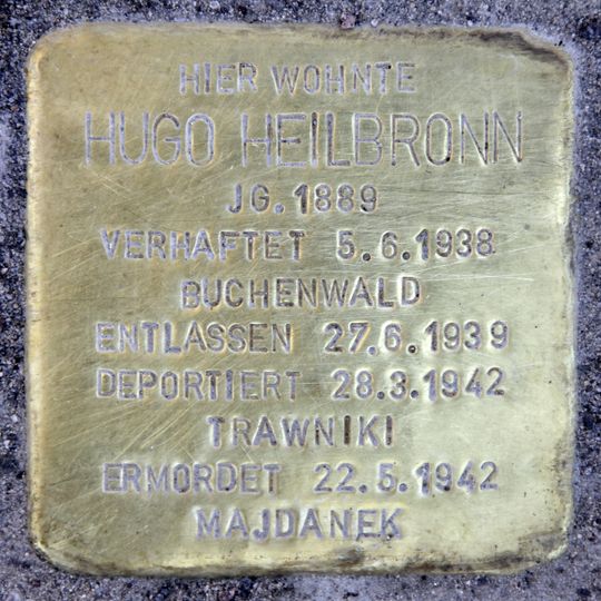 Stolperstein en memoria de Hugo Heilbronn