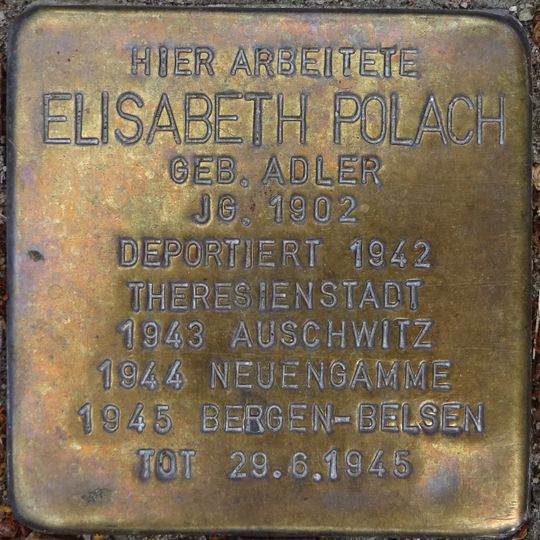 Stolperstein à la mémoire d’Elisabeth Polach