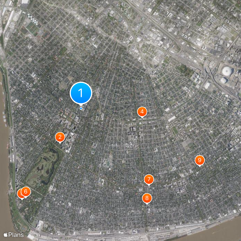 Tulane Stadium Kaart