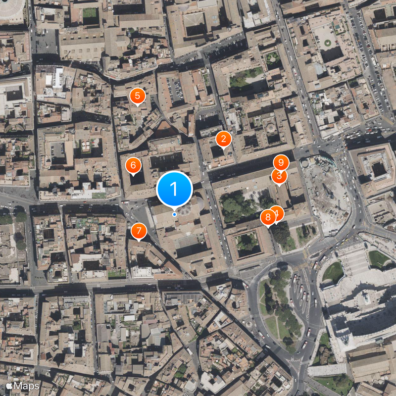 Chiesa del Gesù Mappa