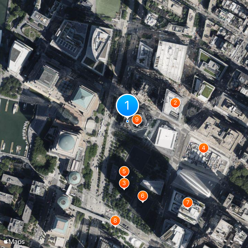 One World Trade Center Map