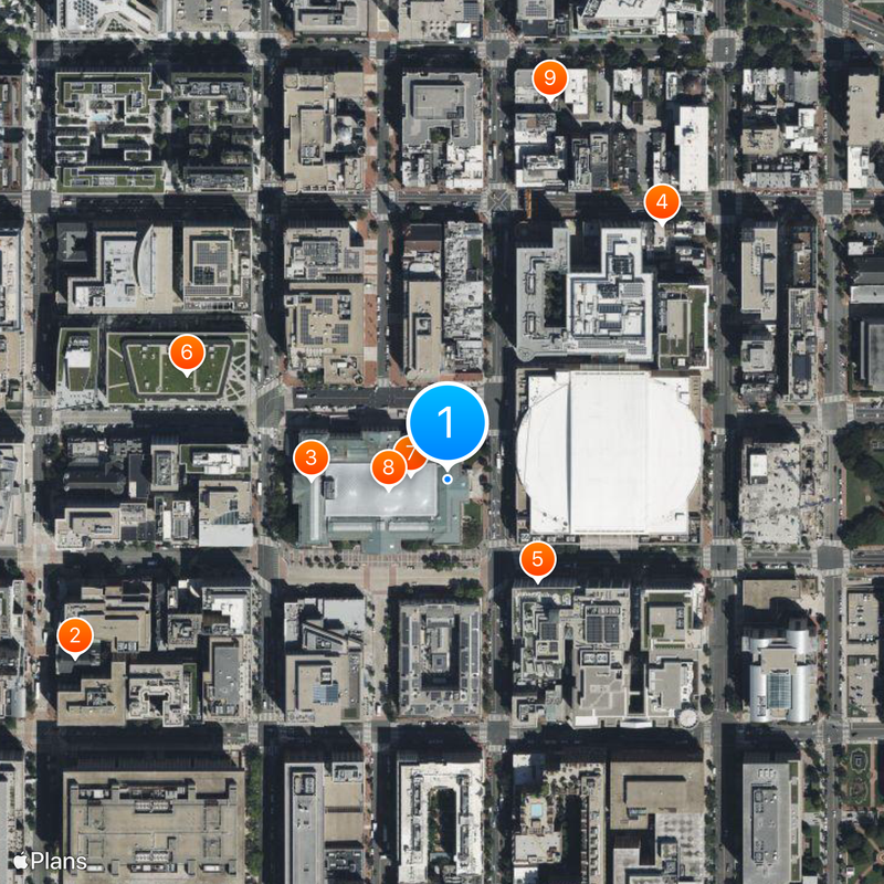 Galería Nacional de Retratos Mapa