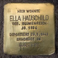Stolperstein dedicated to Ella Hauschild