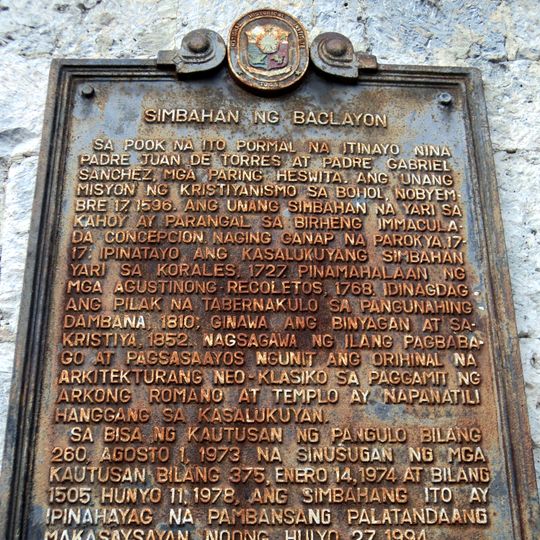 Church of Baclayon historical marker