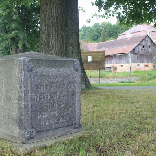 Gedenkstein für König Friedrich August III. Lauske 20