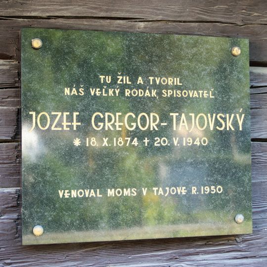 Pamätný dom, tabuľa pamätná