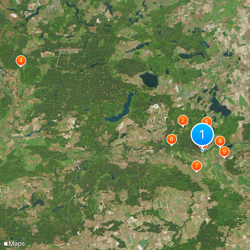 Scheepslift bij Niederfinow Kaart