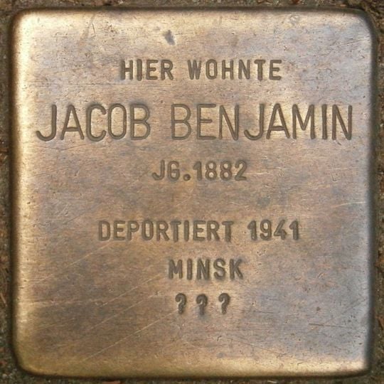 Stolperstein für Jacob Benjamin